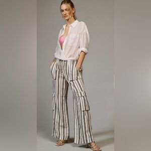 Pilcro Striped Beach Cargo Pants Size 25